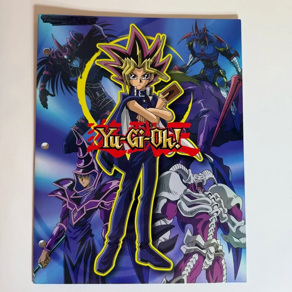 Yu-Gi-Oh! Yugioh Folders Lot Of 4 2003 Starpoint 3 Ring Hole Pockets Binder Used